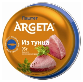 Рыбные консервы паштет из тунца 95г Argeta