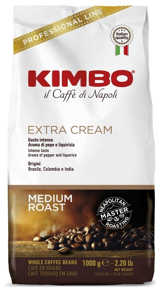 Кофе Kimbo Extra Creаm в зернах, 1кг  Kimbo