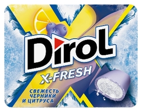 Жевательная резинка Dirol X-fresh черника и цитрус, 12штх16г Dirol