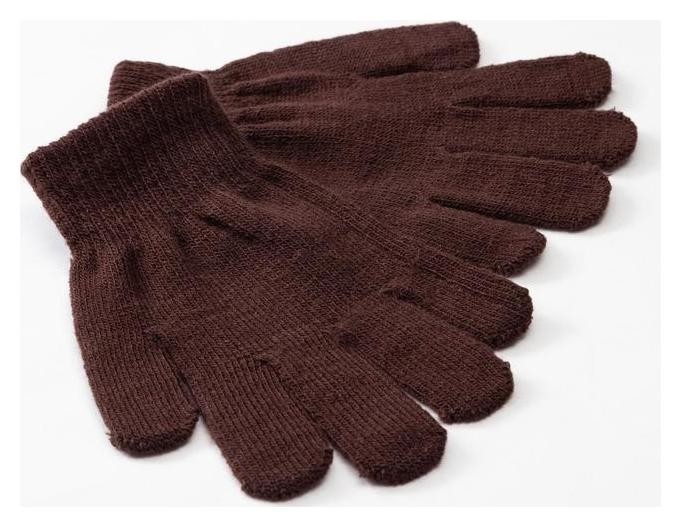 

Перчатки детские Minaku "Однотонные",цв. коричневый, р-р  (10-12 лет