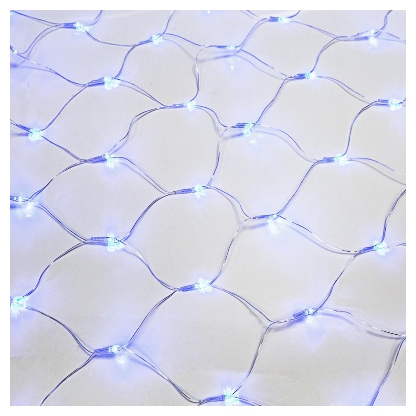 

Гирлянда сеть 1,5х1,5м, прозрачный пвх, 150 LED синие 215-123