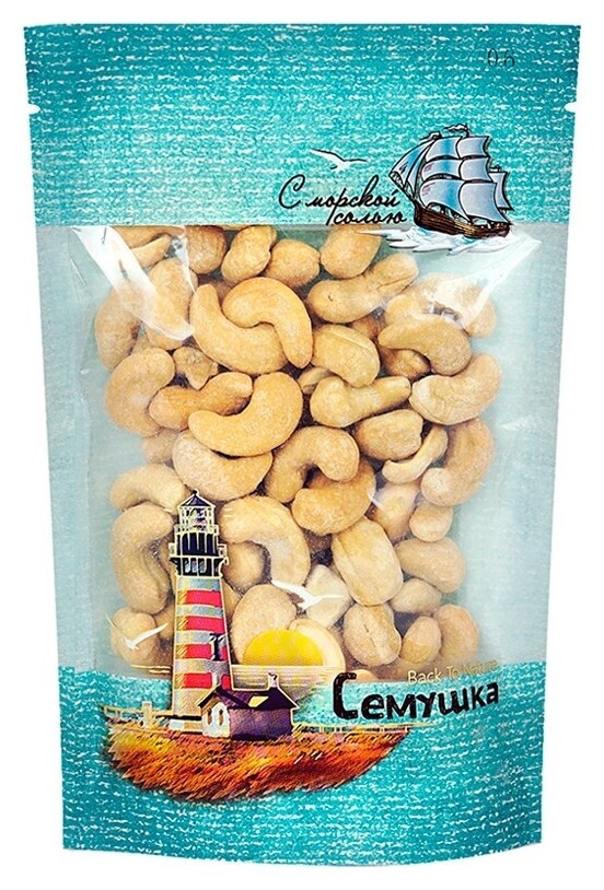 Орехи кешью семушка жареный солный, 120г  Семушка