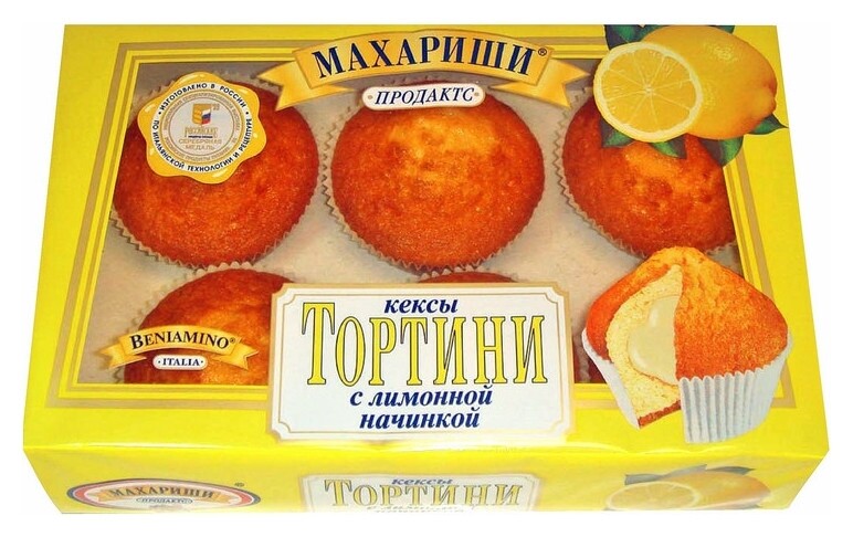 Кекс махариши с лимонной начинкой 200г  Махариши