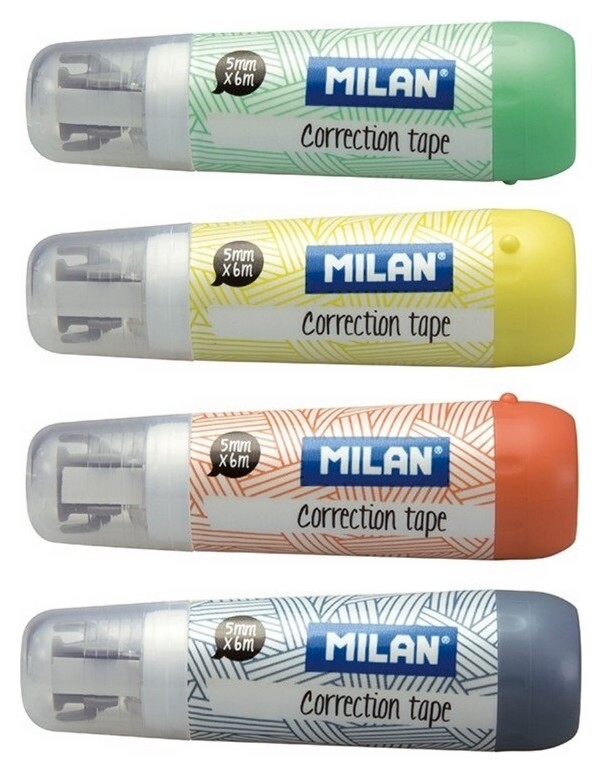 Корректирующая лента 5ммх6м Milan, вращающийся наконечник, 1301140  Milan