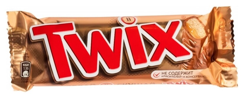 Шоколадный батончик Twix 55г  Twix
