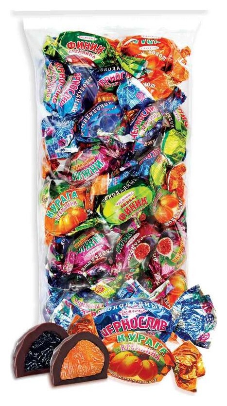 Конфеты кремлина фрукты в шоколадной глазури, 1кг  Кремлина
