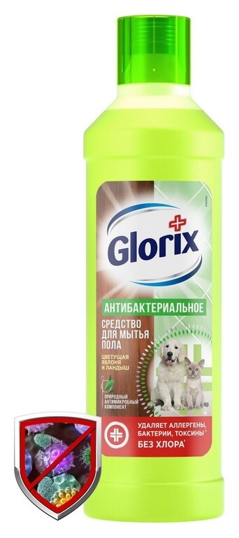 Средство для мытья пола Glorix цветущая яблоня и ландыш 1л  Glorix