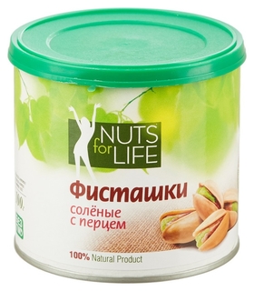 Фисташки Nuts For Life соленая с черным перцем 100 г Nuts for Life