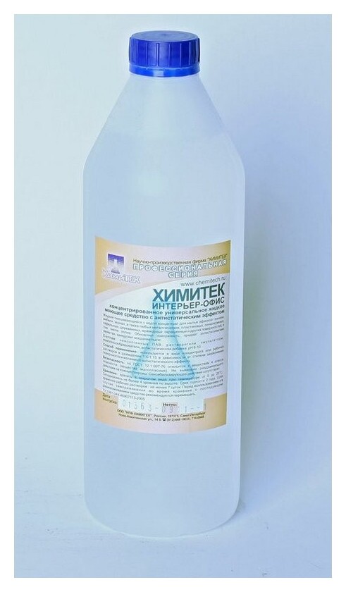 Профхим интерьер нетрал для уборки поверхн химитек/интерьер-офис,1л  Химитек