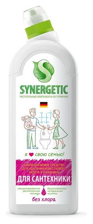 Средство для сантехники Synergetic 1л  Synergetic