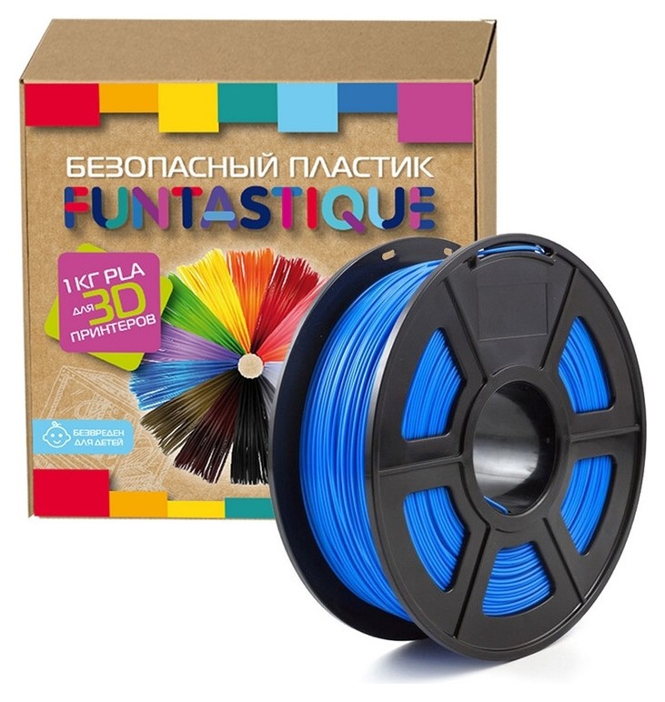 Катушка пластиковая Funtastique Pla-1kg-um,1.75 мм,1 кг (Ультрамарин) Funtastique