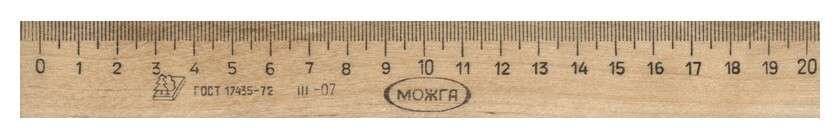 Линейка деревянная 20см,лп-200,с-05 Можга