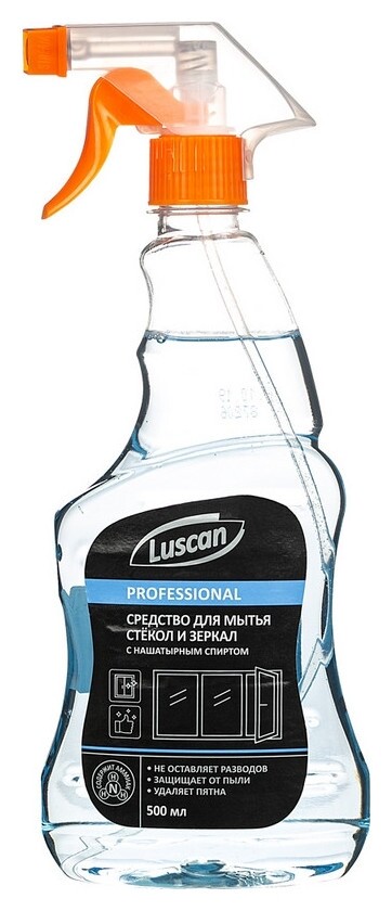 Средство для стекол и зеркал с нашатырным спиртом Luscan 500 мл  Luscan