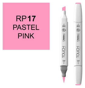Маркер Touch brush двухсторонний цв.017 розовый пастельный, 1210017 Touch