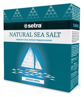 Соль Setra морская натуральная мелкая йодированная 500гр Setra