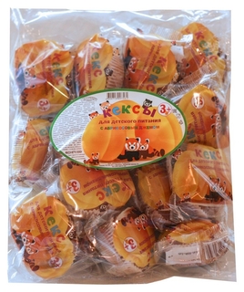 Кекс махариши для детского питания тортин с абрикосовым джемом, 500г Махариши