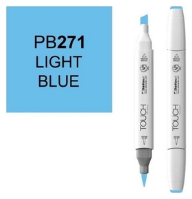 Маркер Touch brush двухсторонний цв.271 синий светлый, 1210271 Touch