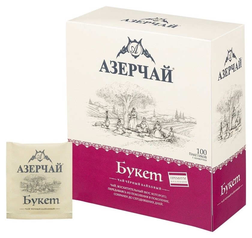 Чай азерчай Premium Collection Buket черн.байх с кон., 100пакx1,6гр 414122  Азерчай