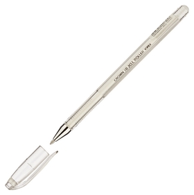 Ручка гелевая пастель белая Crown, 0,7мм Crown