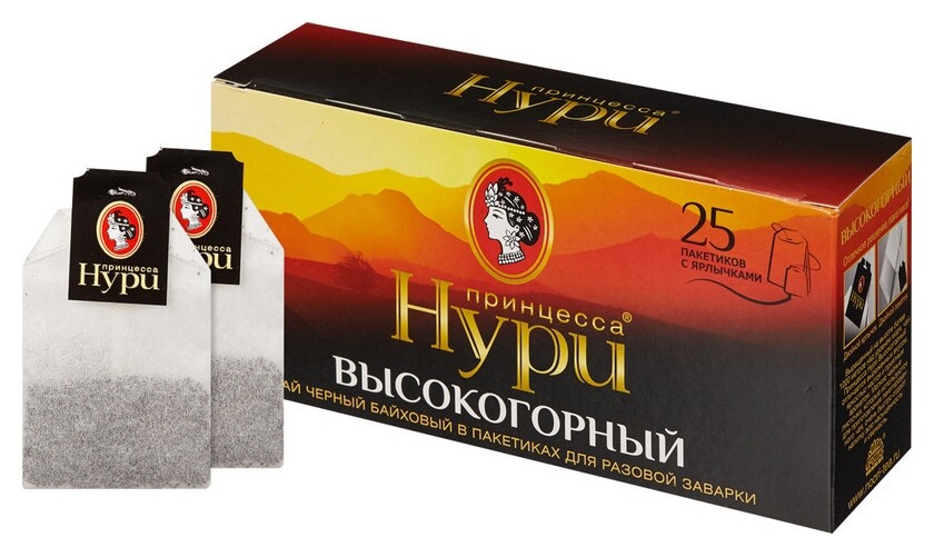 Чай принцесса нури черный высокогорный 2гx25пак  Принцесса Нури
