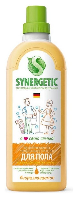 Средство для мытья пола Synergetic 1л  Synergetic