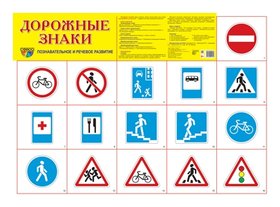 Демонстрационный плакат Основы безопасности Дорожные знаки А2 Издательство Сфера