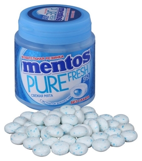 Жевательная резинка Mentos Pure Fresh свежая мята, 100г Mentos