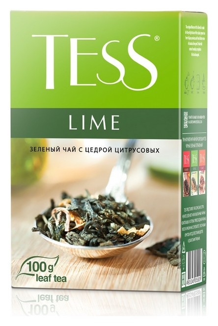 

Чай Tess Lime листовой зеленый с добавками,100г 0590-15