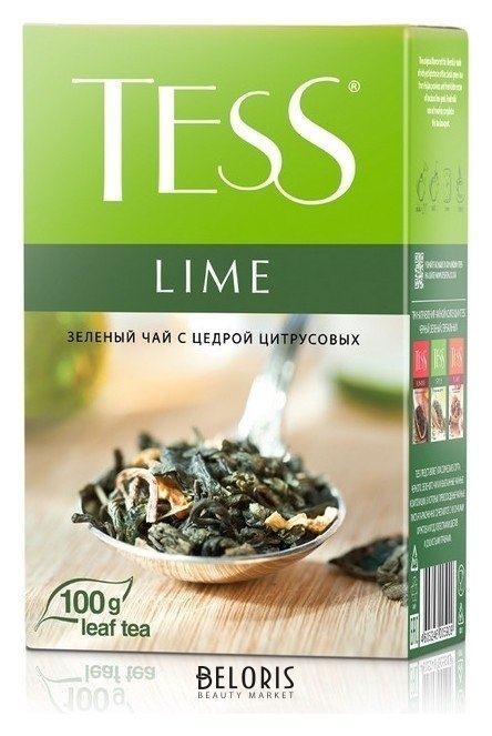 Чай Tess Lime листовой зеленый с добавками,100г 0590-15 Tess
