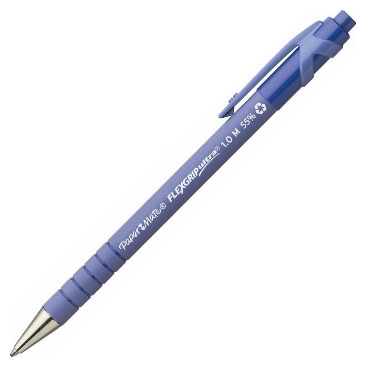 

Ручка шариковая Paper Mate S0190434 Flex Grip автомат. синий 0,8мм