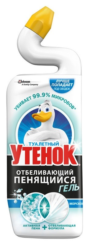 

Средство для сантехники утенок отбелив. пенящийся гель морской 750мл.