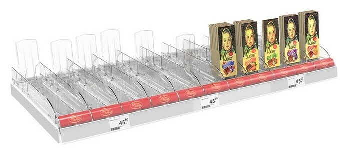 Лоток для выкладки плиточного шоколада, внутр. ширина 85мм, глубина 350мм  