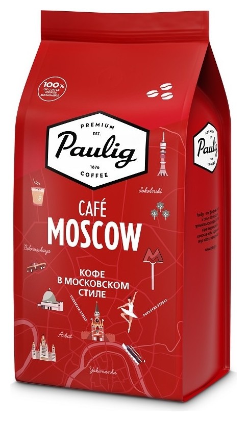 Кофе Paulig Caf? Moscow в зернах, 1 кг Paulig