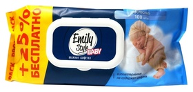 Салфетки влажные Emily Style детск 80+20 шт/уп с клапаном Emily Style