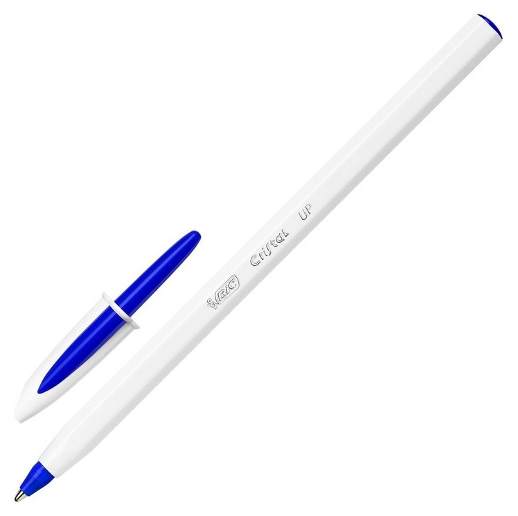 Ручка шариковая BIC Cristal синий, корп.белый, 0,32 мм, 949879 BIC