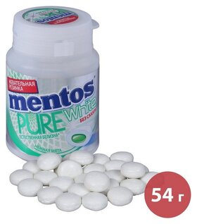 Жевательная резинка Mentos Pure Fresh нежная мята, 54г Mentos