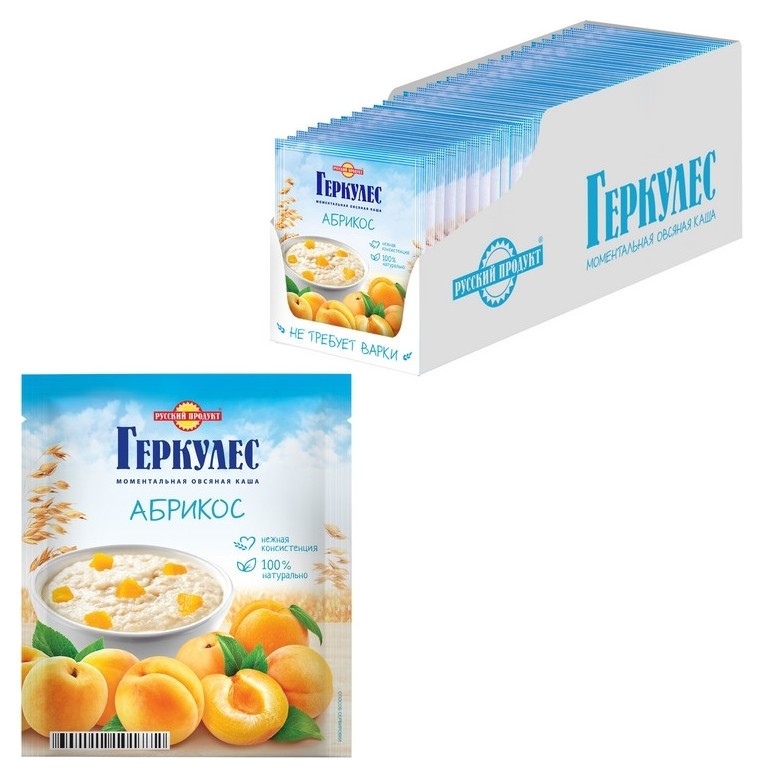 

Каша овсяная русский продукт геркулес с абрикосами, 30штх35 г