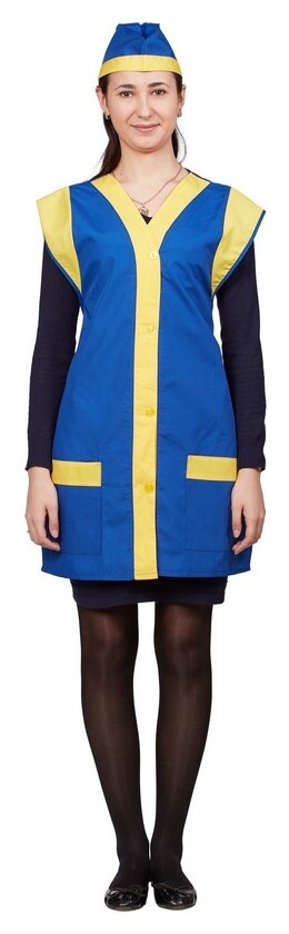 Фартук-сарафан для торговли солнышко с пилоткой всеразмерный  