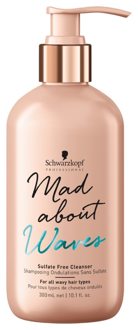 Бессульфатный очищающий крем-шампунь Mad about waves sulfate free cleanser Schwarzkopf Professional