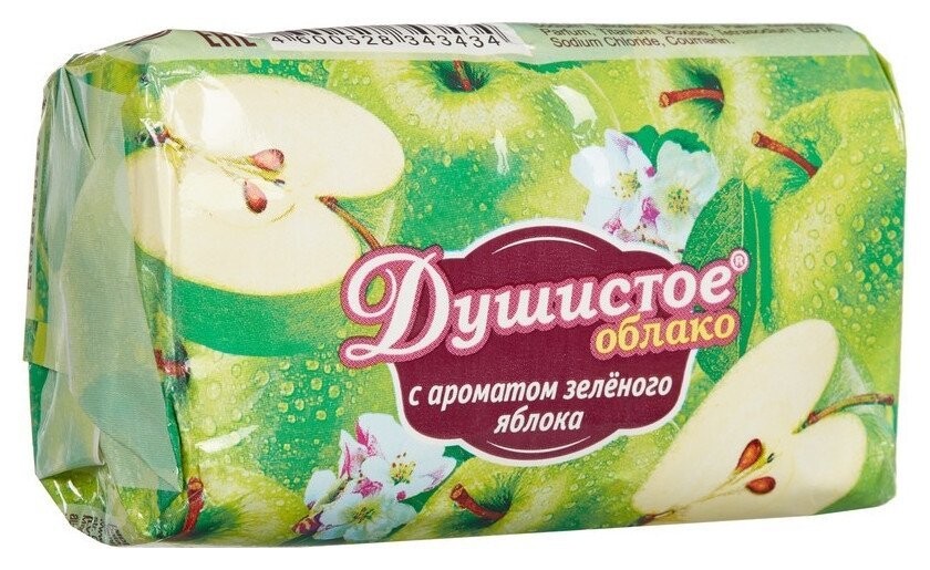 Мыло туалетное душистое облако с ароматом зеленого яблока 90г Душистое облако