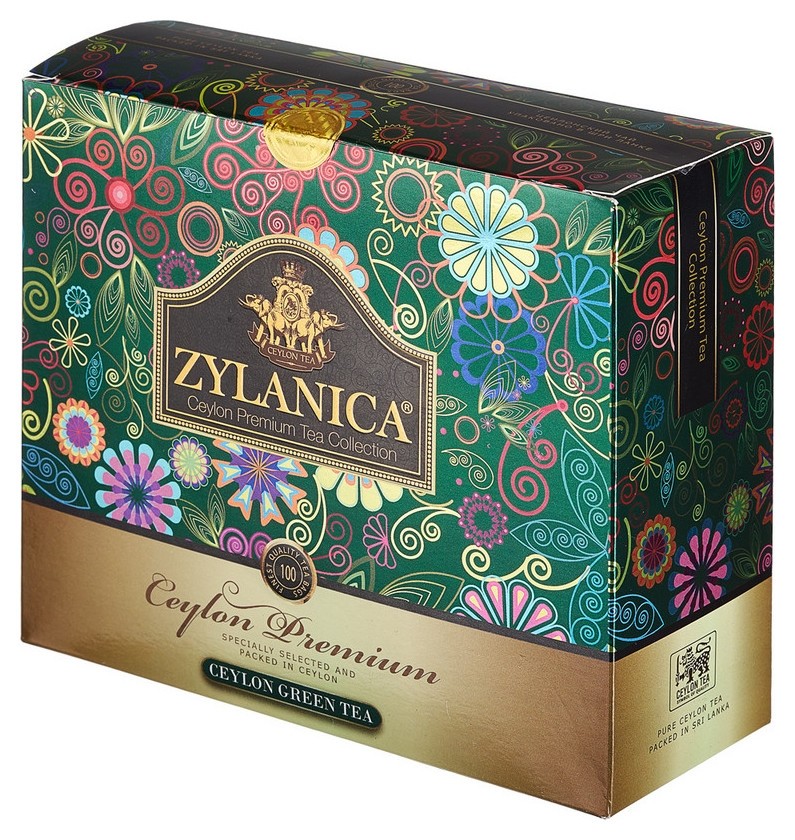

Чай Zylanica Ceylon Premium Collection зел. 100 пакx2гр/уп