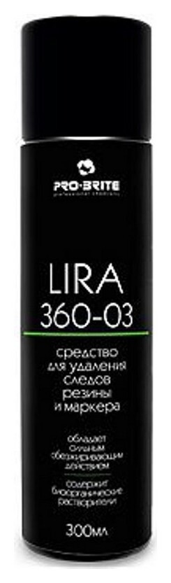 Профхим спец растворит следов резины,чернил,клея Pro-brite/lira,0,3л_аэр  Pro-brite