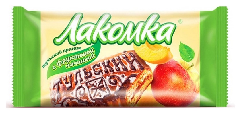 

Пряник тульский лакомка с фрукт.начинкой, 80шт х 50 гр