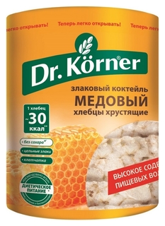 Хлебцы хрустящие злаковый коктейль медовый Dr.korner 100 гр Dr. Korner