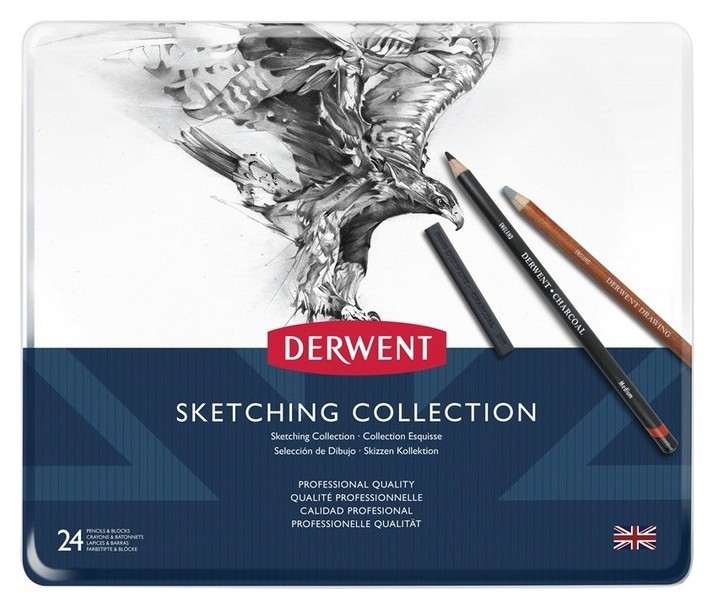 

Набор карандашей Derwent Sketching Collection 24цв в метал.упак, 34306