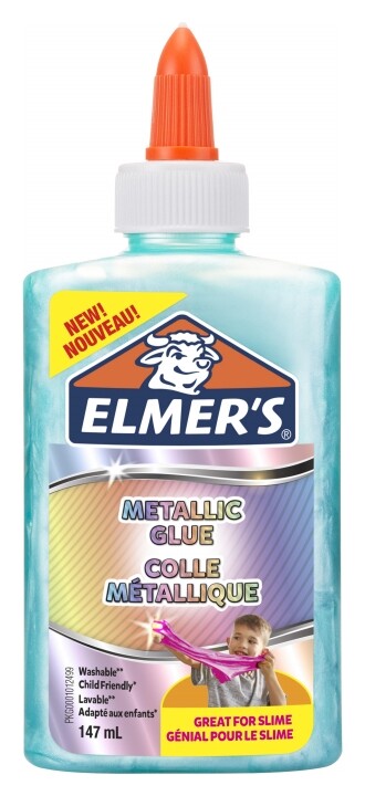 Клей для слаймов Elmers металлизированный голубой 147 мл, 2109503 Elmers