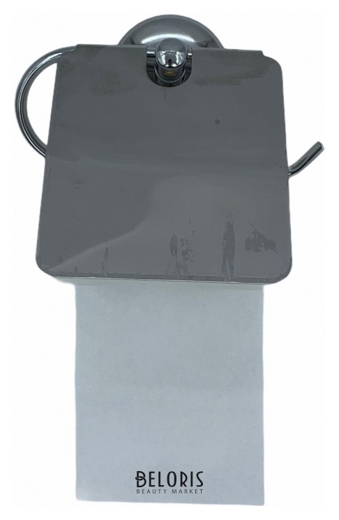 Держатель для туалетной бумаги металлич.хромирован.с крышкой NNB