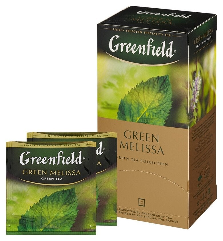 Чай Greenfield Green Melissa зеленый фольгир.25пак/уп 0435-10  Greenfield