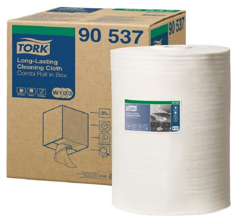 

Материал протирочный нетканый Tork W1/w2/w3 300лx1рул/кор, белый 90537