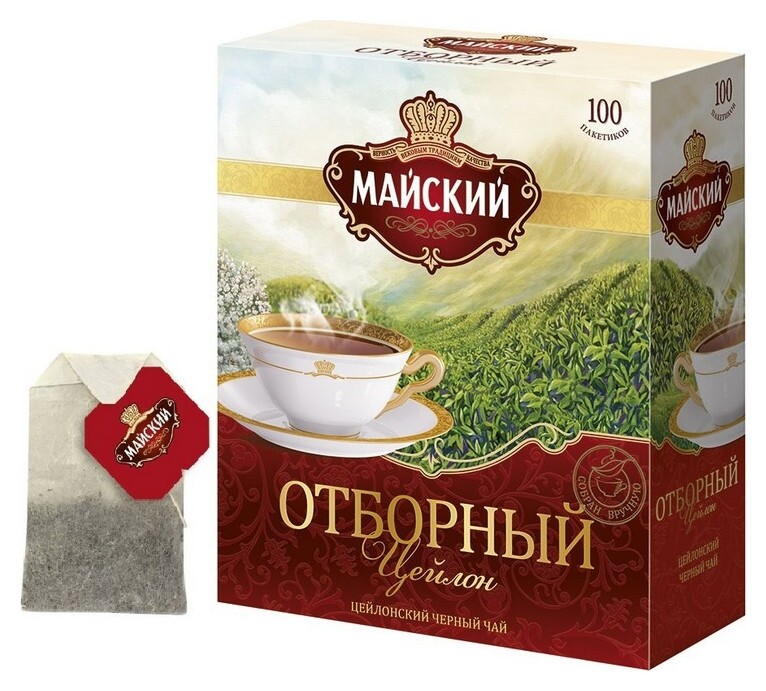 Чай майский черный отборный 100пакx2г 724403  Майский